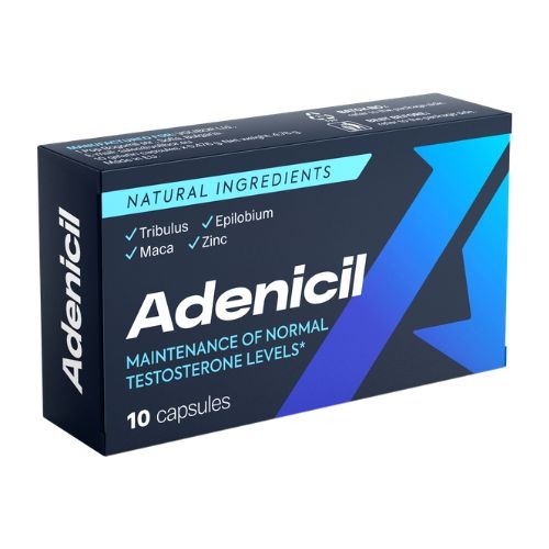 Abbildung der Adenicil-Packung mit blauen und türkisfarbenen Grafikelementen